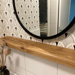 Kundenprojekt: Badezimmerablage Eichenholz gebürstet und geölt!